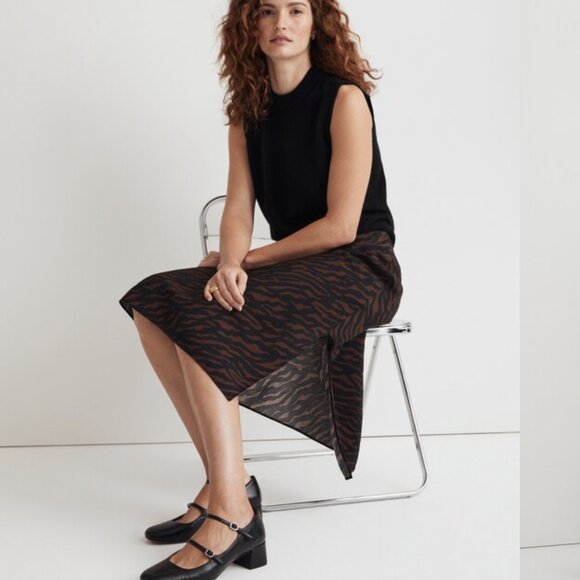 Madewell Layton Midi Slip Skirt Animal Print - Picture 5 of 5